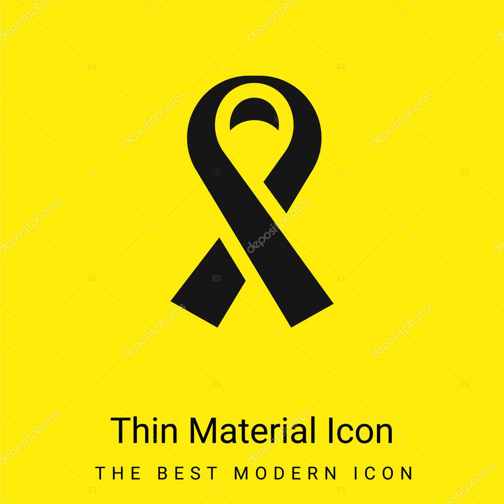 Black Ribbon minimal bright yellow material icon