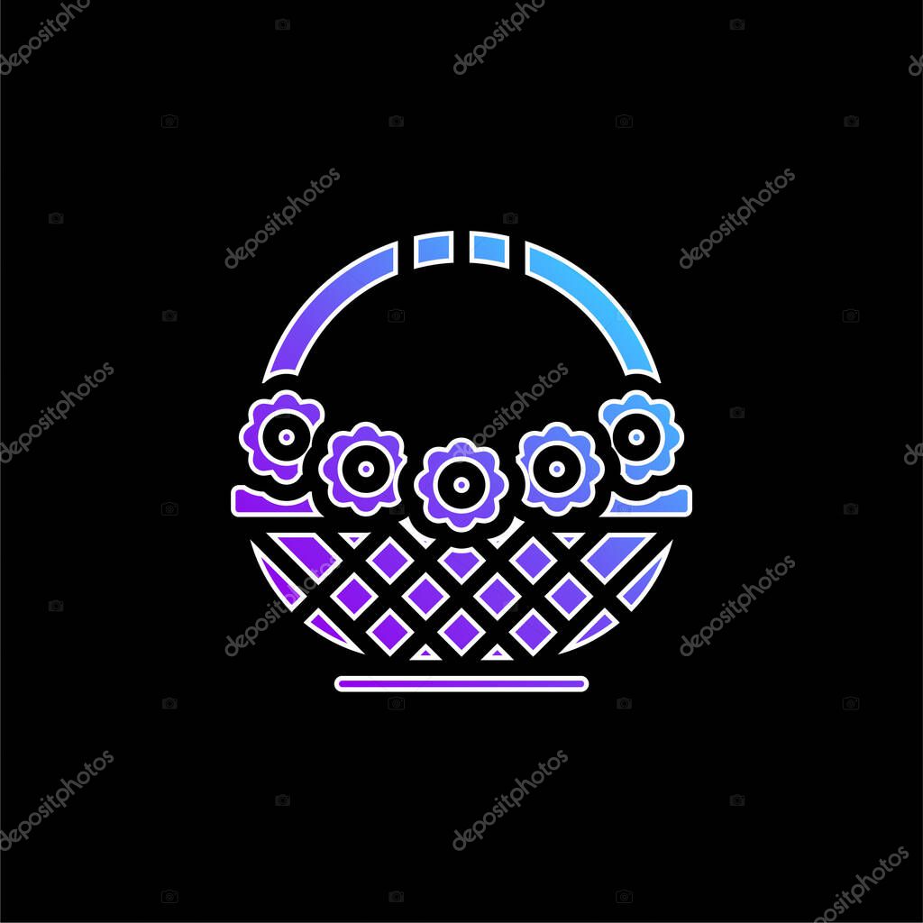 Basket blue gradient vector icon