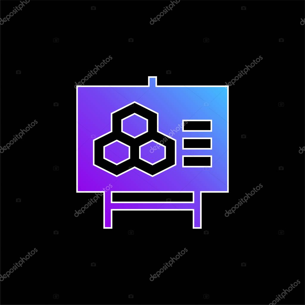 Biology blue gradient vector icon