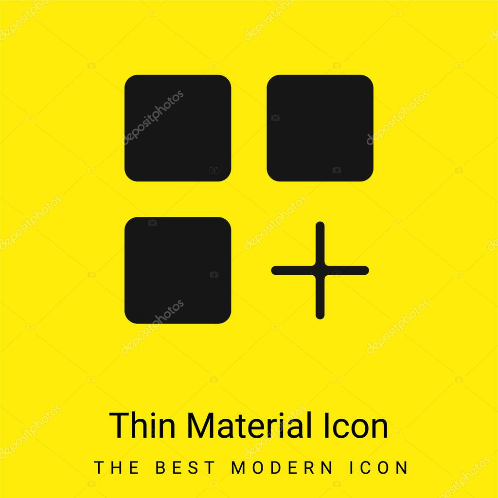 Add minimal bright yellow material icon