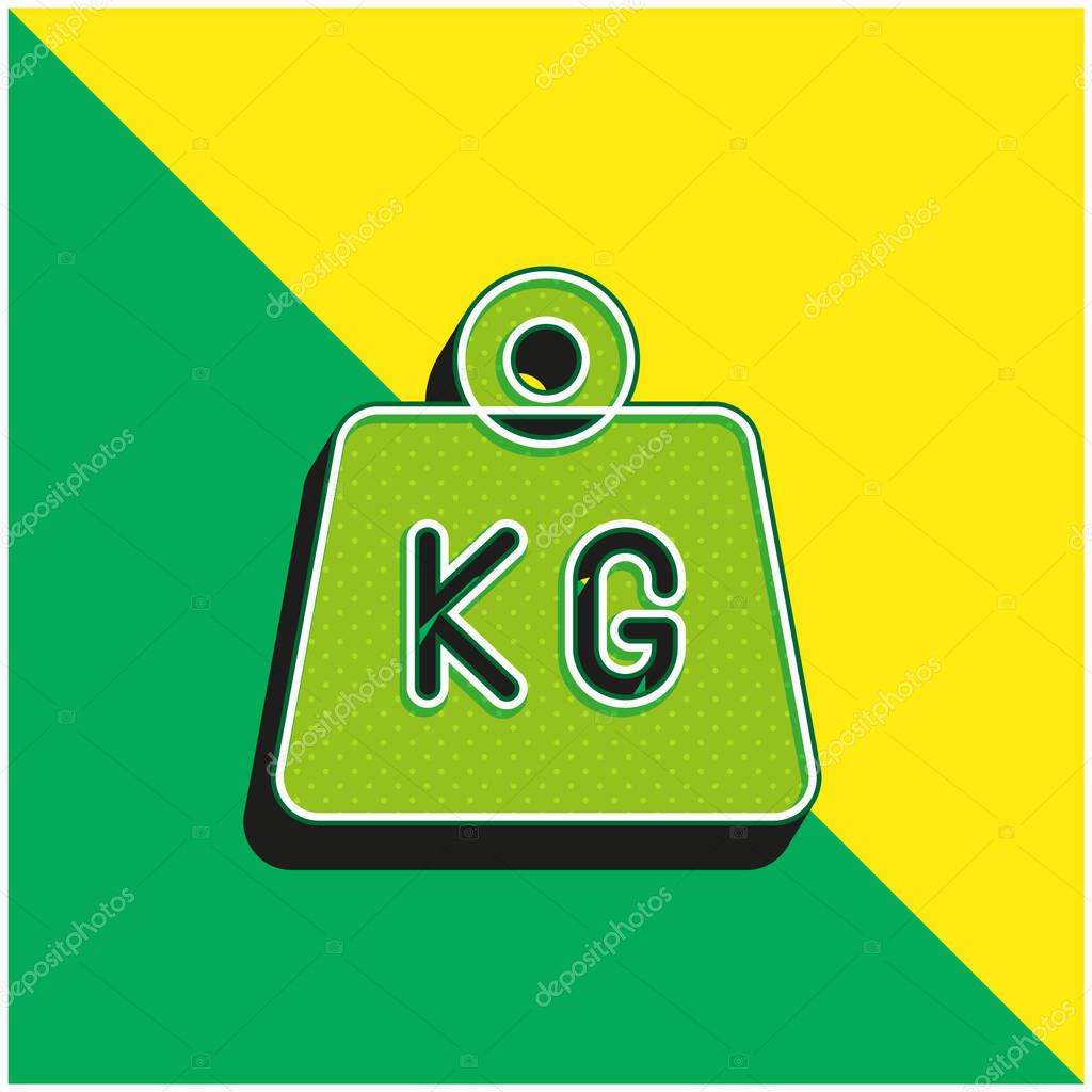 Bar Green and yellow modern 3d vector icon logo