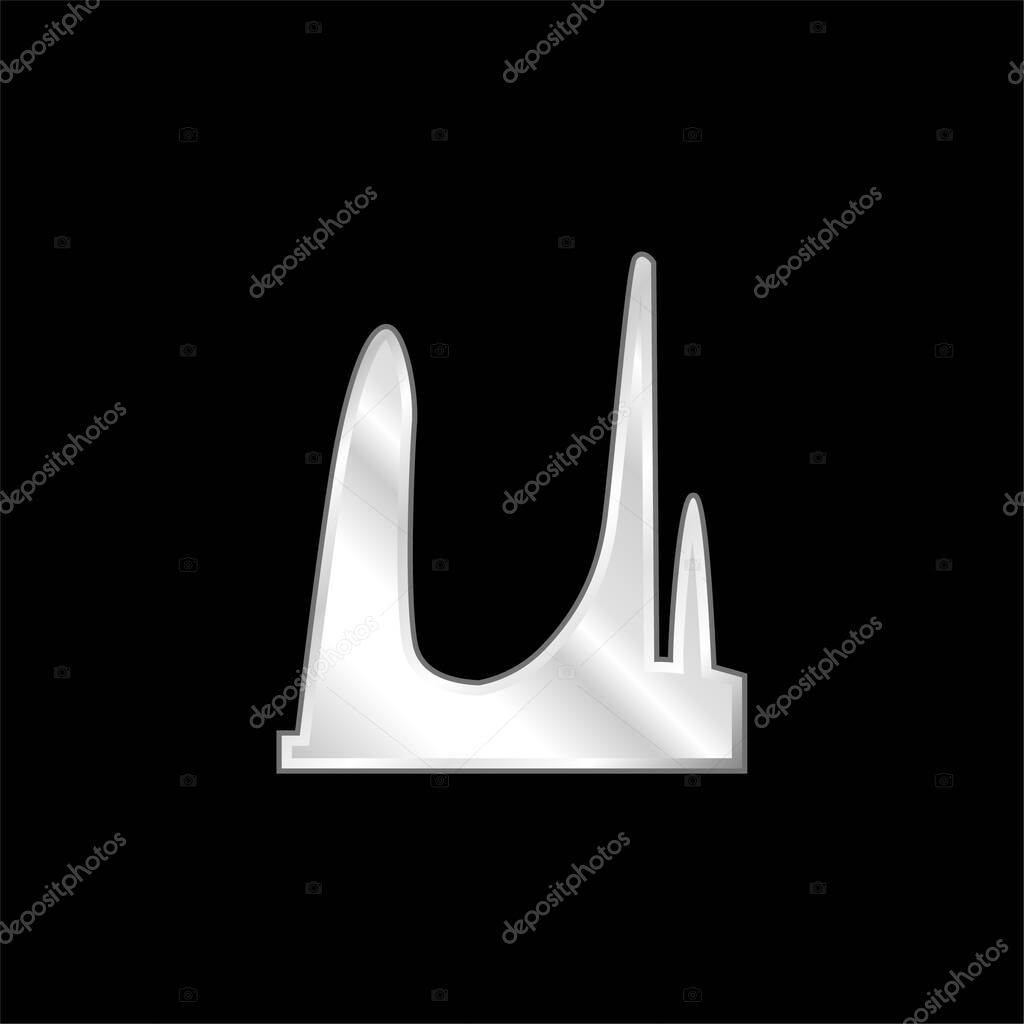 Afrikaans Language Monument, South Africa silver plated metallic icon