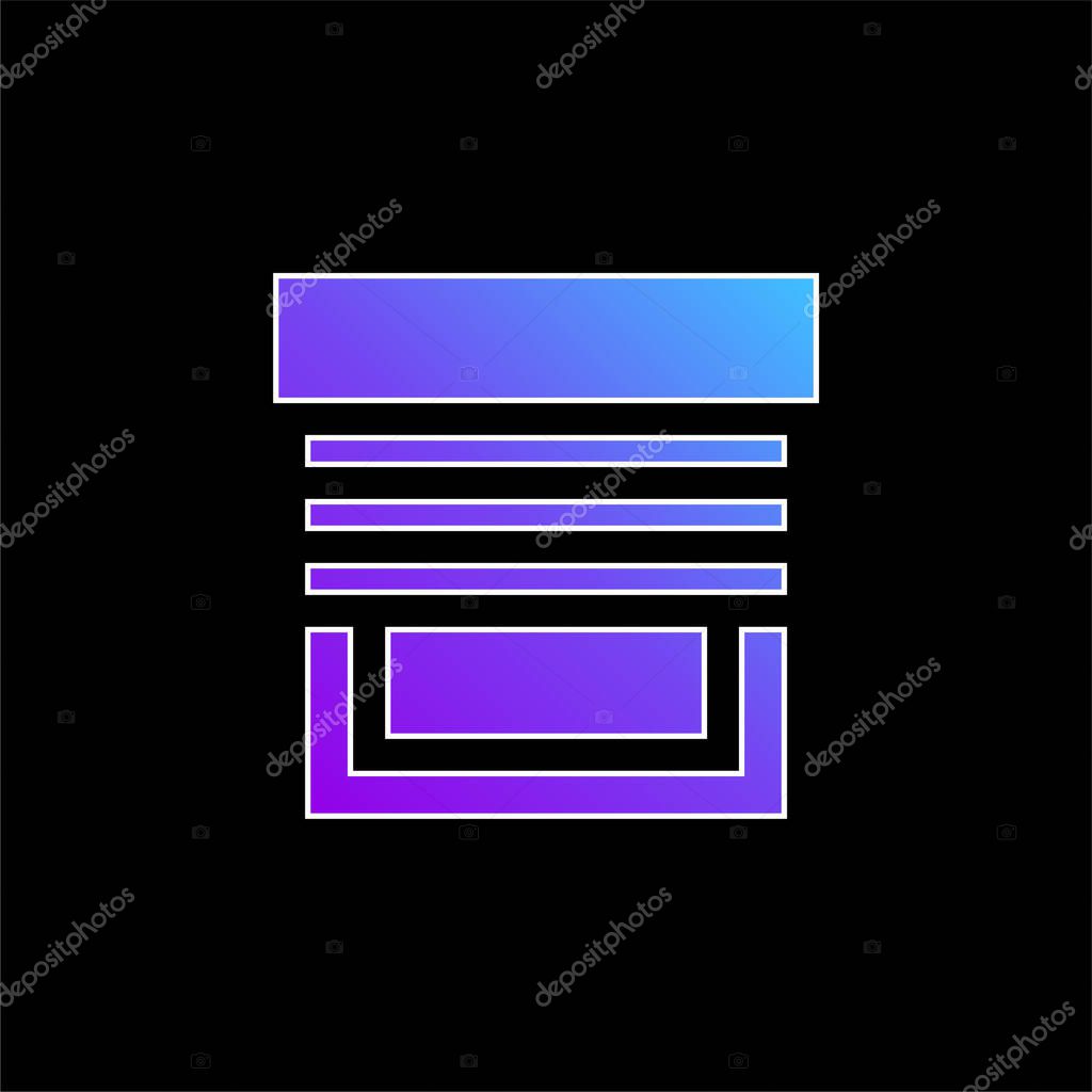 Blinds blue gradient vector icon
