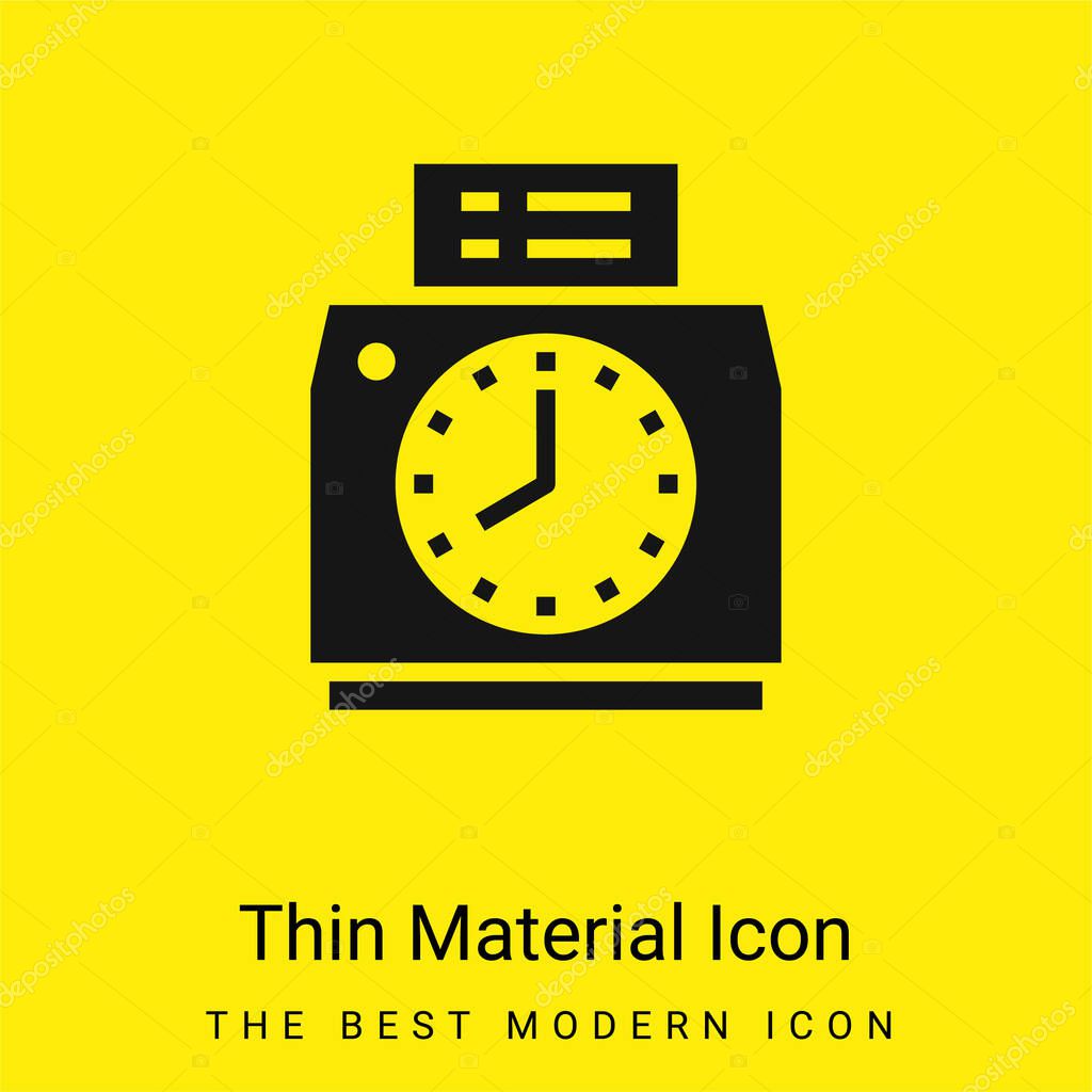 Attendance minimal bright yellow material icon
