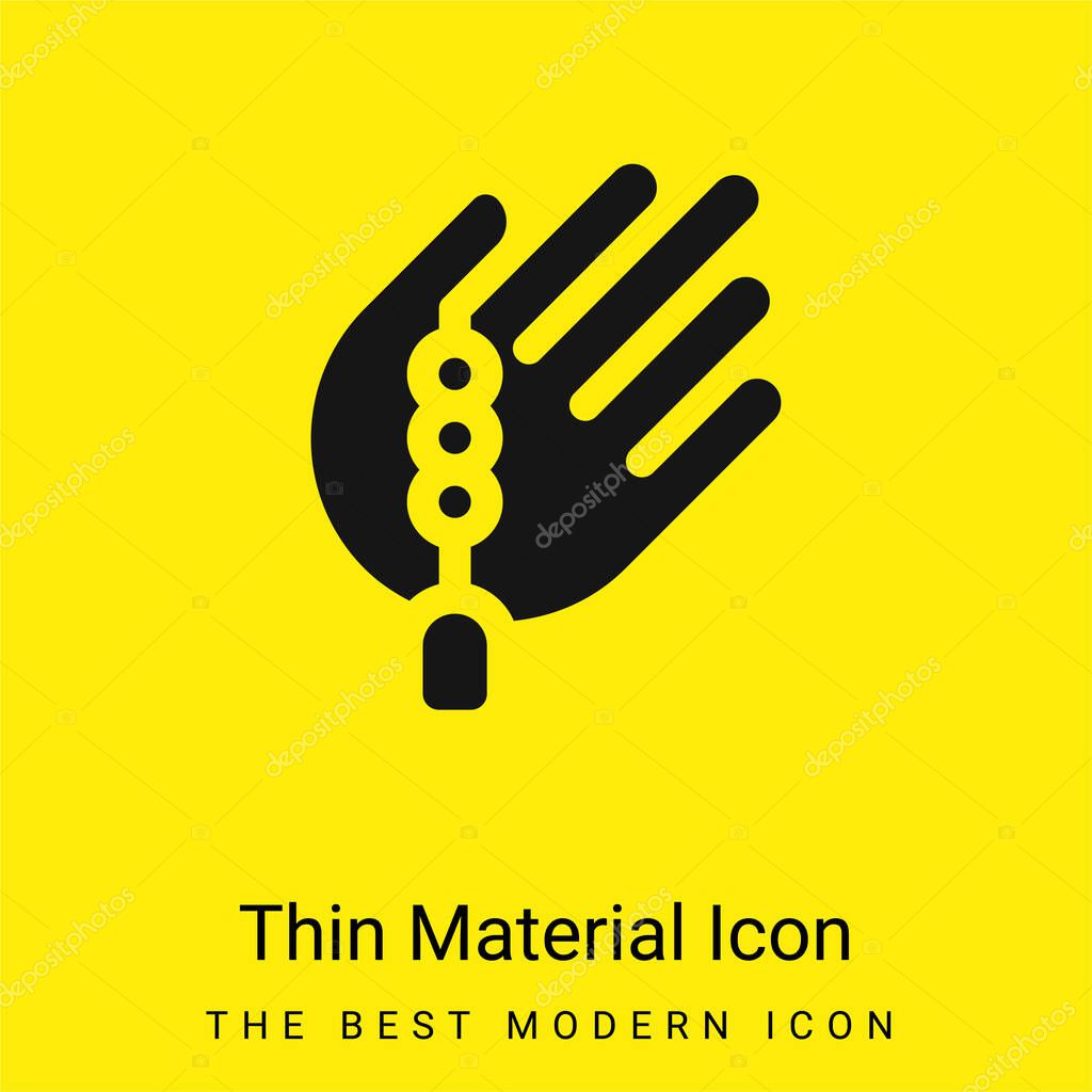 Bead minimal bright yellow material icon