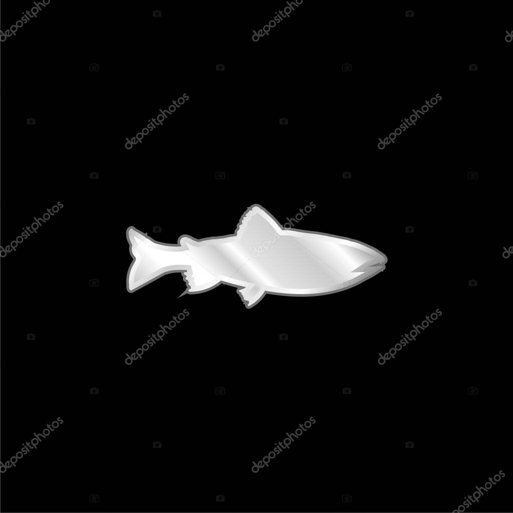 Amago Fish Shape silver plated metallic icon