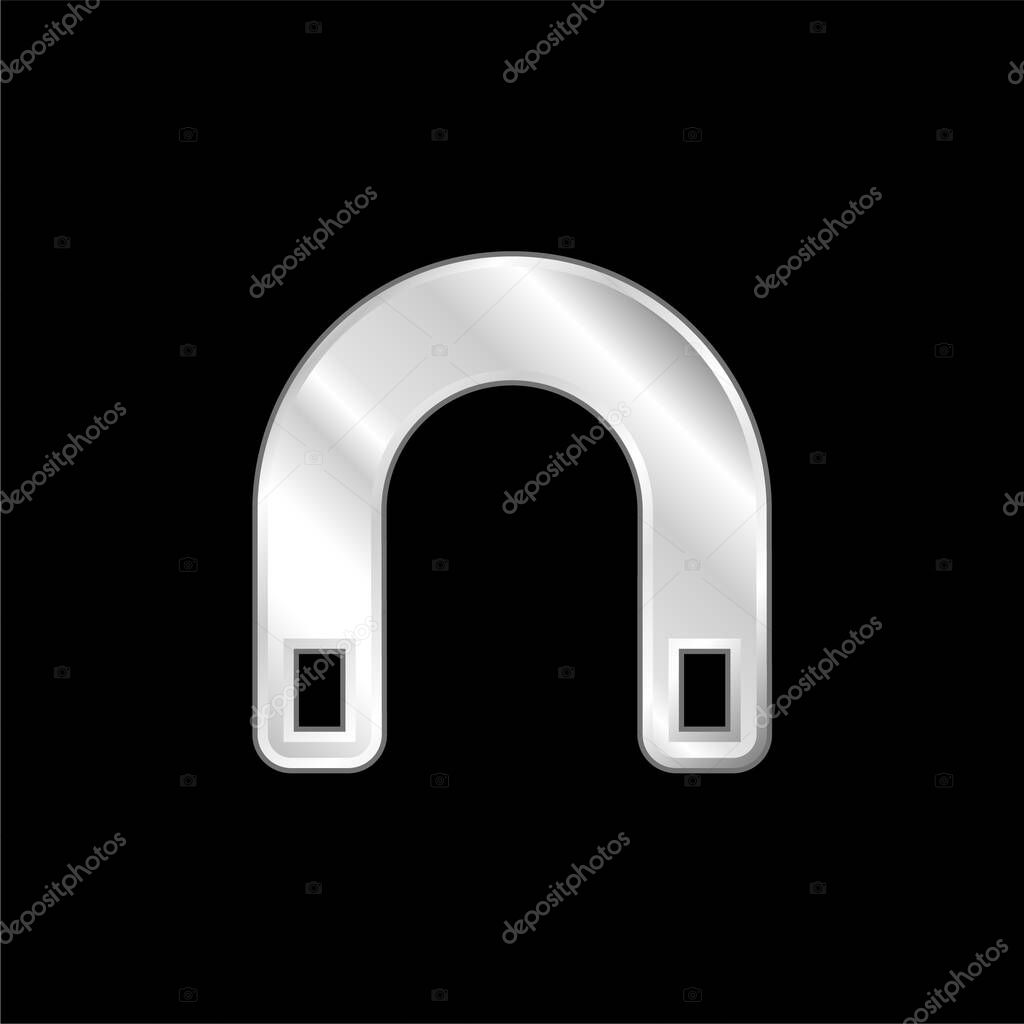 Big Magnet silver plated metallic icon