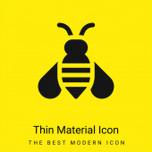 Včelí minimální jasně žlutá ikona materiálu
