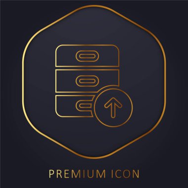 Archive golden line premium logo or icon clipart