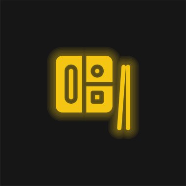 Bento sarısı parlak neon simgesi