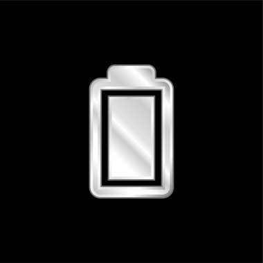 Pil gümüş kaplama metalik simge