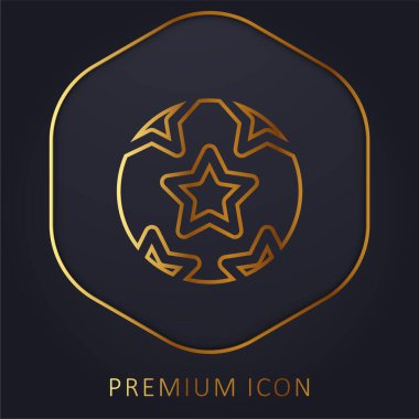 Yıldızların altın çizgisi logosu ya da simgesi olan top