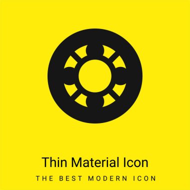 Ball Bearing minimal bright yellow material icon clipart