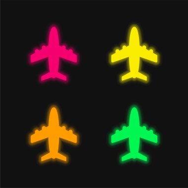 Parlayan neon vektör simgesi