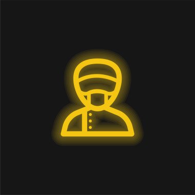 Parlak sarı neon simgesi yardımcısı