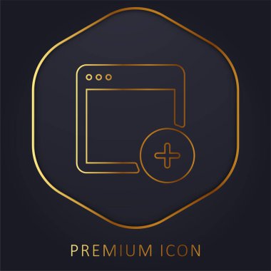 Altın çizgi premium logo veya simge ekle