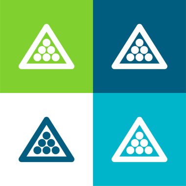 Bilardo Düz 4 Renk en küçük simge kümesi