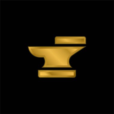 Örs altın kaplama metalik simge veya logo vektörü