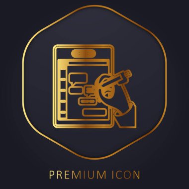 Altın çizgi prim logosunu ya da simgesini analiz et
