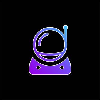 Astronot mavi eğimli vektör simgesi