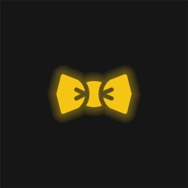 Papyon sarı parlak neon simgesi