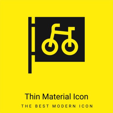 Bisiklet Otoparkı Asgari düzeyde parlak sarı malzeme simgesi