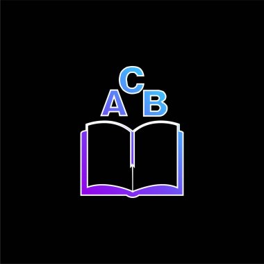 ABC Book blue gradient vector icon clipart