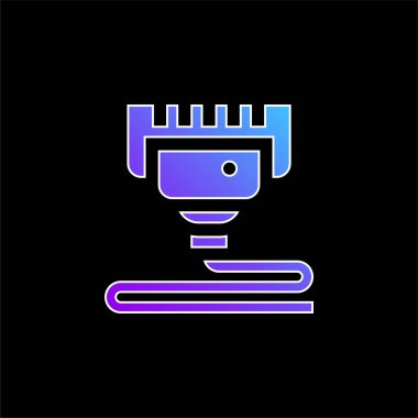 3d Mavi Gradyan vektör simgesini yazdır