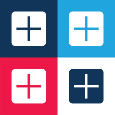 Mavi ve kırmızı dört renk simgesi ekle