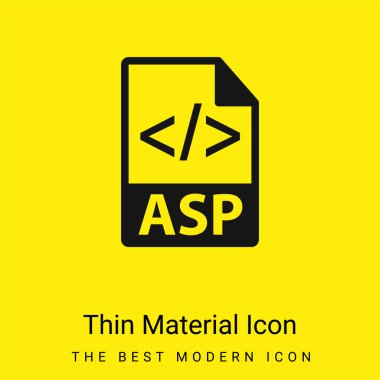 ASP Dosya Biçimi Sembolü Asgari parlak sarı malzeme simgesi