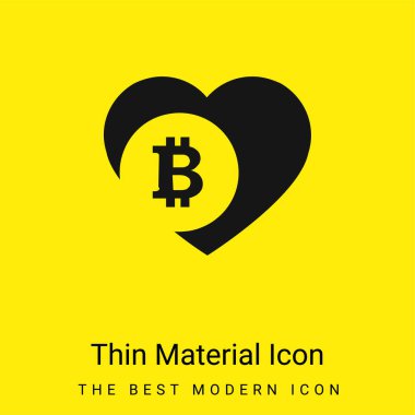 Bitcoin Love Heart Asgari sarı malzeme simgesi