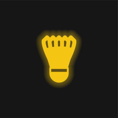 Badmintom Horoz sarı parlak neon simgesi