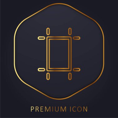 Sanatsal altın çizgi prim logosu veya simgesi