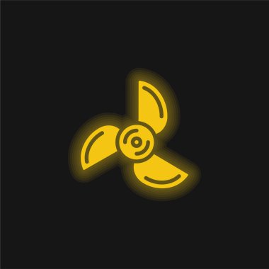 Parlayan sarı neon simgeler