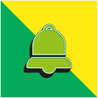 Bell Green ve sarı modern 3D vektör simgesi logosu