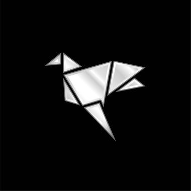 Kuş gümüşü kaplama metalik simge