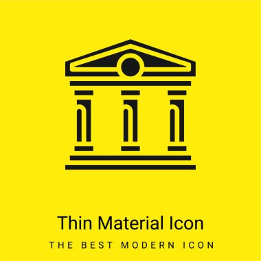 Bank minimal bright yellow material icon clipart