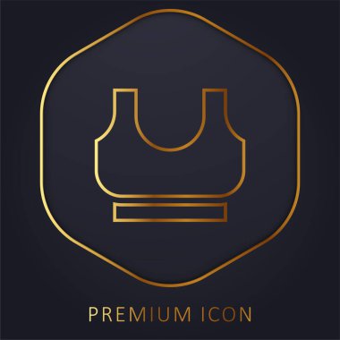 Sütyen altın çizgisi prim logosu veya simgesi