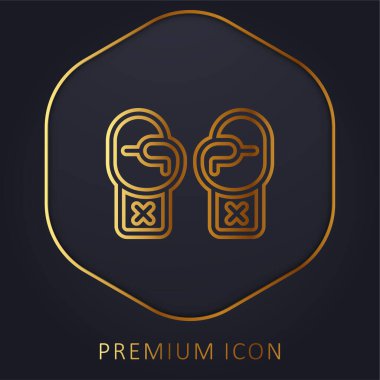 Boks Eldiveni Altın Hat prim logosu veya simgesi
