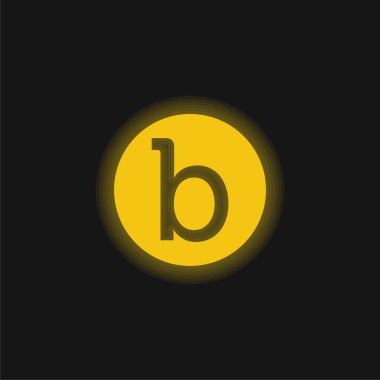 Bloson Logosu sarı parlak neon simgesi