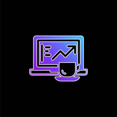 Analitik mavi gradyan vektör simgesi