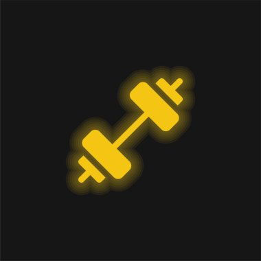 Halter sarısı parlak neon simgesi