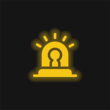 Parlayan sarı neon simgesini uyar