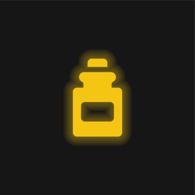Şişe sarı, parlak neon simgesi