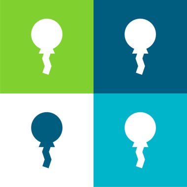 Balon Düz 4 renk en küçük simge kümesi