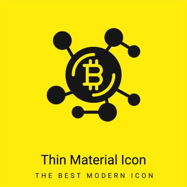 Bitcoin en az parlak sarı madde simgesi