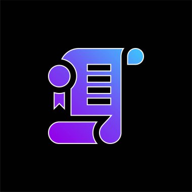 Anlaşma mavi gradyan vektör simgesi