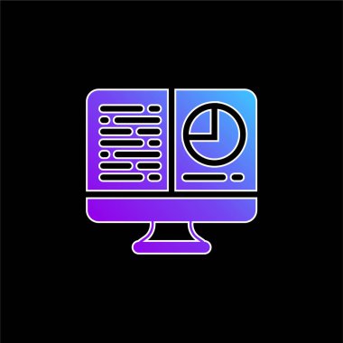 Analitik mavi gradyan vektör simgesi