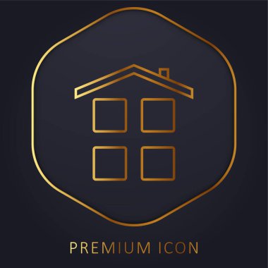 Uygulamalar altın çizgi premium logo veya simge