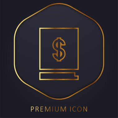 Altın satır premium logosu ya da simgesi